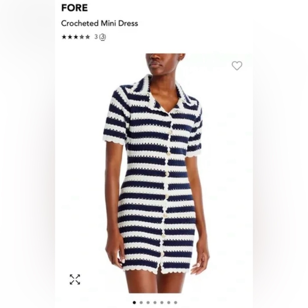 NWT FORE CROCHET MINI DRESS SIZE XS